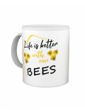Puodelis "Gyvenimas tarp bičių nuostabus!"